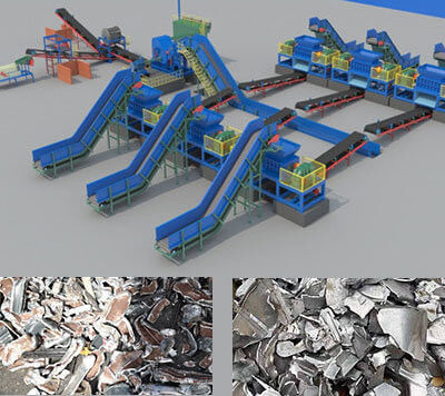 Field Maintenance Steel Scrap Cars Waste Metal Shredders Hammer Mill Recycling Machine