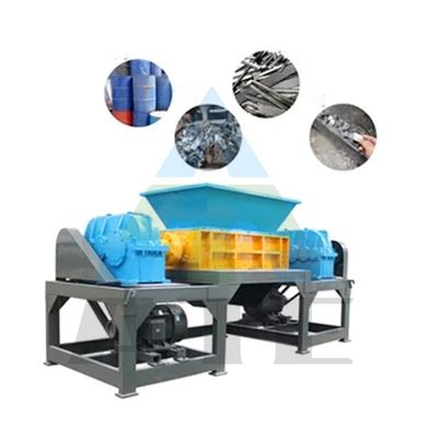Electric Blades Double Shaft Shredder for Paper Plastic Tire Wood Waste Old Clothes Rubber