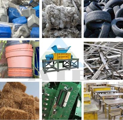 Electric Blades Double Shaft Shredder for Paper Plastic Tire Wood Waste Old Clothes Rubber