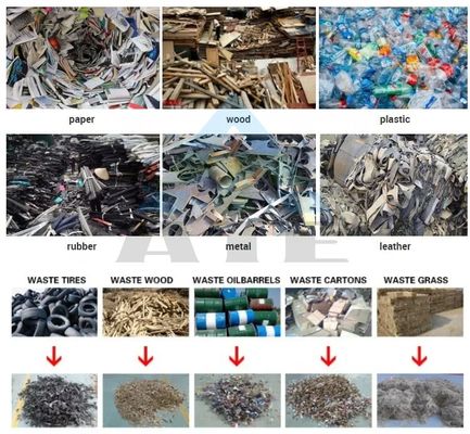 Electric Blades Double Shaft Shredder for Paper Plastic Tire Wood Waste Old Clothes Rubber