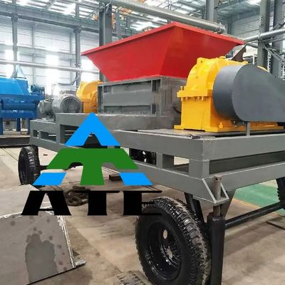 Electric Blades Double Shaft Shredder for Paper Plastic Tire Wood Waste Old Clothes Rubber