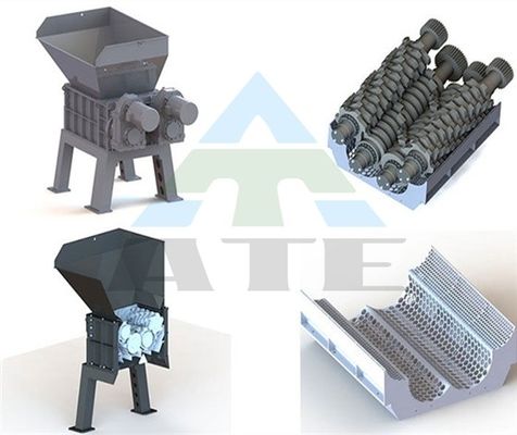 Versatile Four Shaft Shredder for Recycling Metal Wood and Plastic in Various Industries