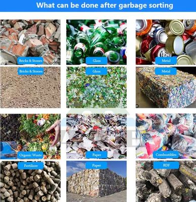2000 kg Weight Manual Sorting Grading Table for Landfill Waste Treatment Machinery