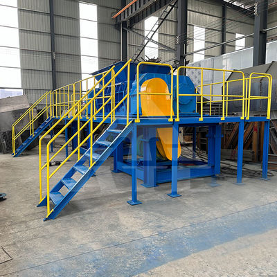 Double Shaft Hydraulic Waste Tire Shredder Machine Plastic Metal Shaft Shredder