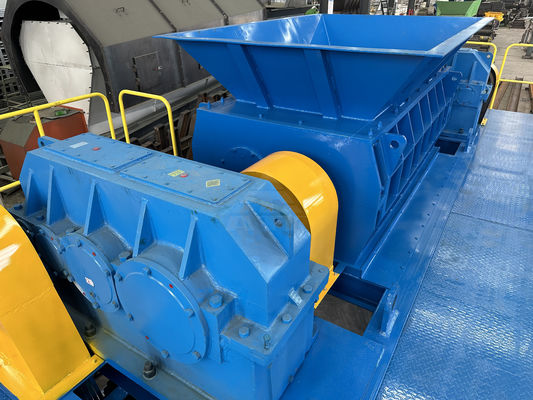 Double Shaft Hydraulic Waste Tire Shredder Machine Plastic Metal Shaft Shredder