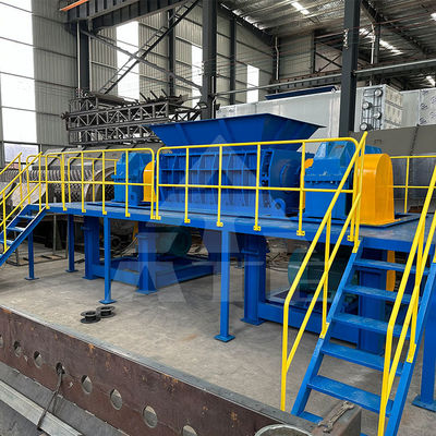 Plastic Shredder Machine Hydraulic Wood Scrap Double Shaft Shredder for Organic Waste
