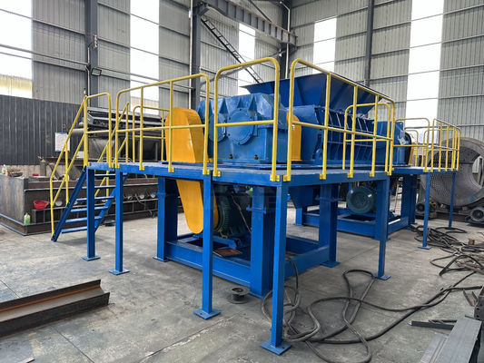 Plastic Shredder Machine Hydraulic Wood Scrap Double Shaft Shredder for Organic Waste