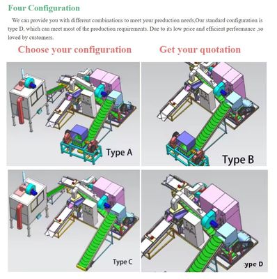 300-500kg/h Capacity Copper Wire Granulator Shredder for Separating Plastic and Copper