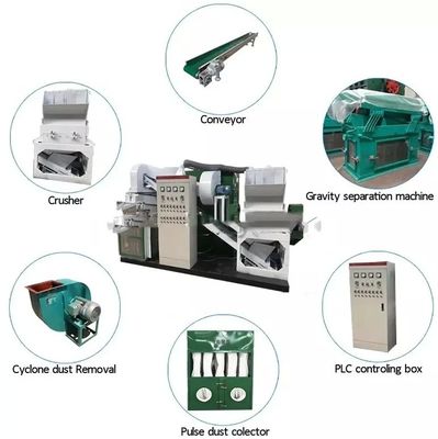 Scrap Metal Shredding Function Electric Copper Peeling Machine for PLC Control System
