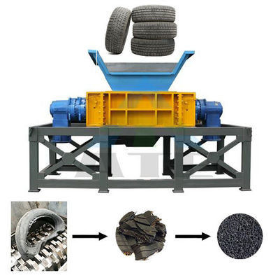 High Level Tire Recycling Machine Automatic Double Shaft Shredder for Scrap Rubber Tyre