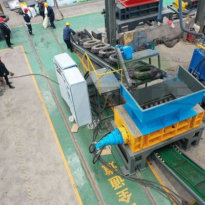 High Level Tire Recycling Machine Automatic Double Shaft Shredder for Scrap Rubber Tyre